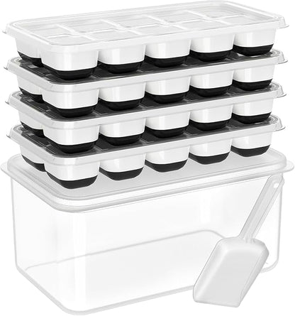DOQAUS Ice Cube Tray with Lid and Bin by DOQAUS