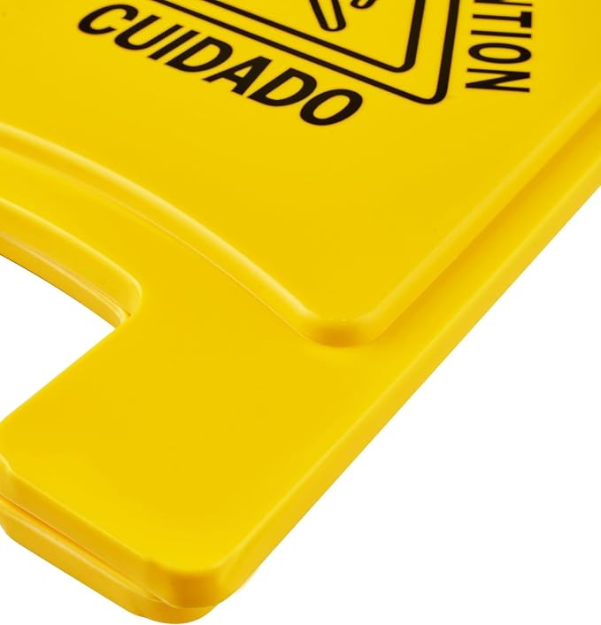 Wet Floor Sign, Slippery When Wet A-Frame Caution Sign, Bright Yellow 2 PACK - Image 7