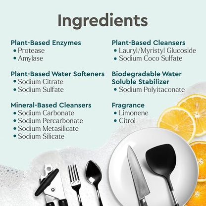 Puracy Dishwasher Pods, Natural Dishwasher Detergent, Free & Clear Dish tabs - Image 4