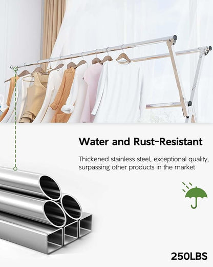 Clothes Drying Rack 79 Inches Folding Indoor Outdoor, Drying Rack Clothing - Image 6