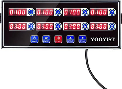 Precision Kitchen Timers for Cooking – 8 Channel Commercial Kitchen Timer by YOOYIST