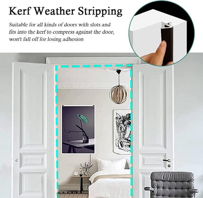 Kerf Weather Stripping Door Seal Strip 26 Ft Q Foam Door Weatherstrip Seal - Image 5