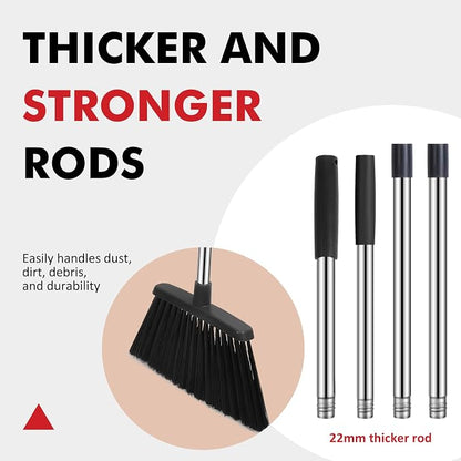 Heavy Duty Broom, 55 Inch Long Handle Outdoor Large Angle Brooms, Commercial - Image 5