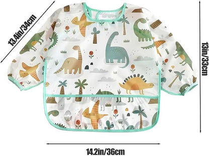 PandaEar 5 Pack Baby Long Sleeve Bibs| Waterproof Full Sleeve Bib - Image 3