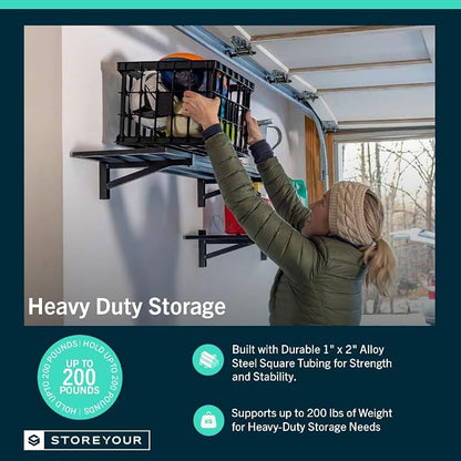 StoreYourBoard 2-Pack Heavy Duty Wall Shelves – Wall-Mounted Garage Storage - Image 4