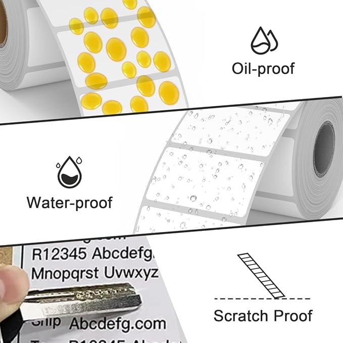 Thermal Labels 2.25 x 1.25, Adhesive Label Stickers 12 Rolls 12000 Label Papers - Image 2