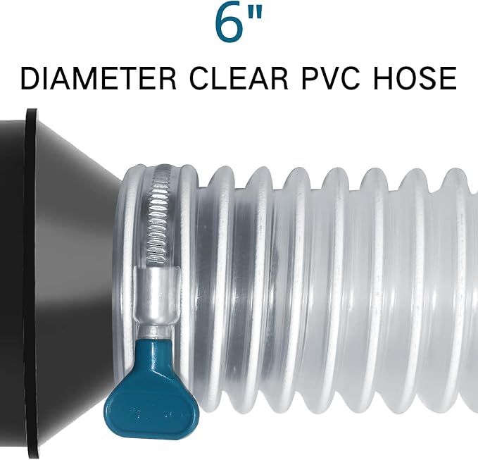 Heavy PVC Dust Collection Hose 6" x 10', Puncture Resistant PVC Dust Collection - Image 2