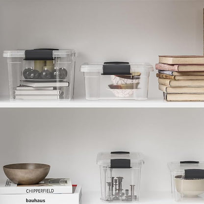 Superio Storage Bins with Lids- 4 Pack, 4.75 Qt Clear Boxes - Image 9