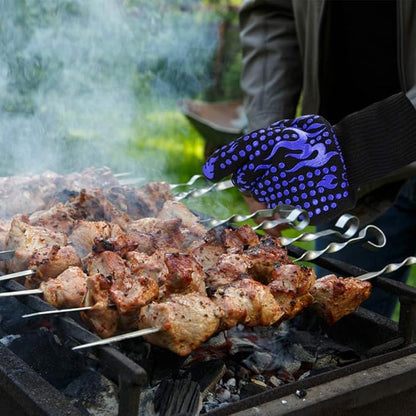 Comsmart BBQ Gloves, 1472 Degree F Heat Resistant Grilling Gloves Silicone - Image 6