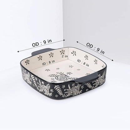Wisenvoy Baking Dish Ceramic Brownie Pan 9x9 Baking Pan Casserole Dish Lasagna - Image 4