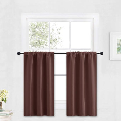 RYB HOME Blackout Curtains for Kitchen, Small Window Curtains Blinds, Thermal by RYBHOME