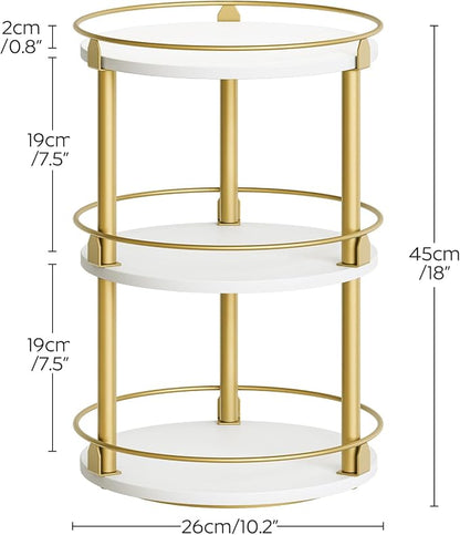 Yatiney 3-Tier Lazy Susan, Rotating Spice Rack, Spinning Organizer, Industrial - Image 9