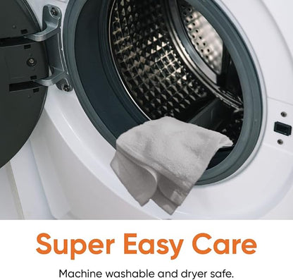 Superio Cotton Terry Washcloths Grey Towels 100% Cotton Cleaning Cloth 16" Rags - Image 5