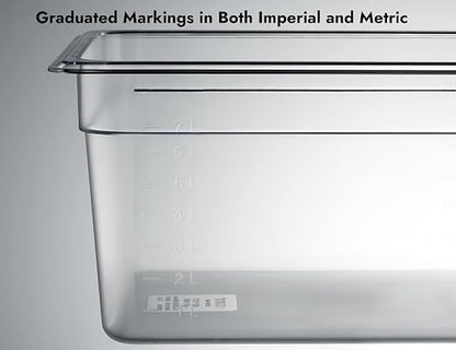 CURTA 6-Pack 1/2 Size 6" Deep NSF Polycarbonate Food Pans | Dishwasher & - Image 4