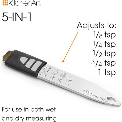 KitchenArt Pro Adjustable Measuring Set, Includes Adjustable Tablespoon - Image 7