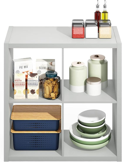Furinno HERMITE Kitchen Island, 4-Cube Coffee Bar, Extra Thick Kitchen Storage - Image 5