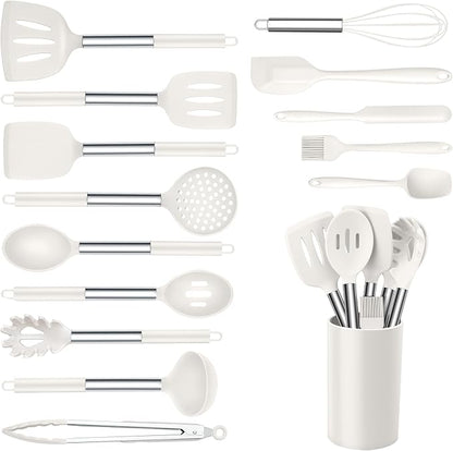 Onader Silicone Kitchen Utensils Set, Includes Heat Resistant Spatula Turner by Onader