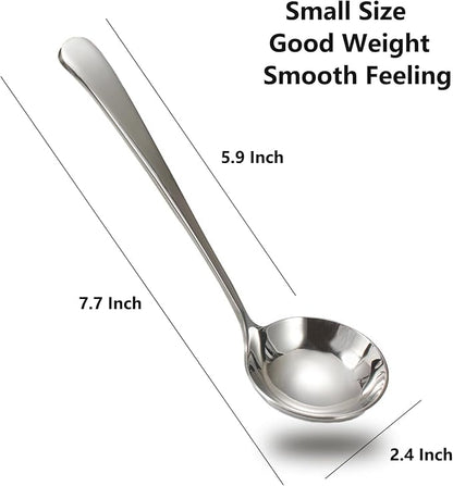 Asanta 2 PCS Small Soup Ladle, 7.7 Inch Sauce ladle, Durable 304 Stainless - Image 6
