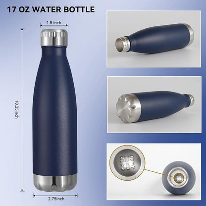 VEGOND 17oz Stainless Steel Water Bottles, Reusable Metal Sports Water Bottle - Image 3