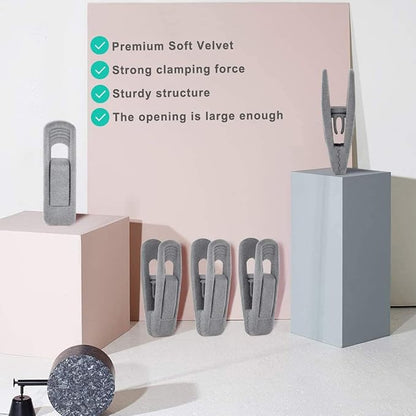Grey Velvet Hanger Clips - Image 5