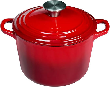 Flavehc Dutch Oven Pot with Lid 1.8 qt Cast Iron Dutch Oven by FLAVEHC