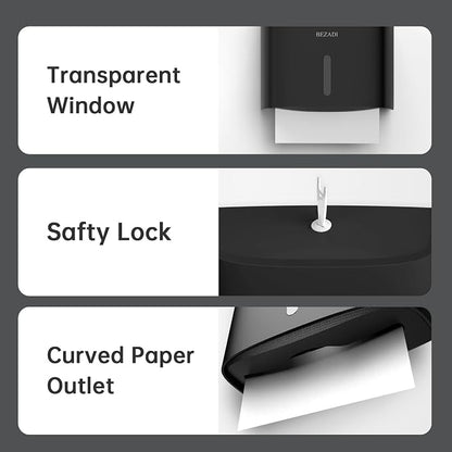 Paper Towel Dispenser, Large Capacity Wall Mount Tissue Dispensers - Image 2