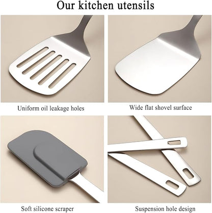 Berglander Stainless Steel Spatulas Set 3pcs, Metal Spatula - Image 5