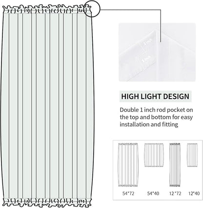 DWCN French Door Curtains – Rod Pocket Thermal Curtain - Image 3