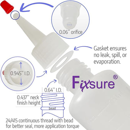 Plastic Squeeze Bottles with Red Tip Cap, 4 Oz Squirt Bottle - Image 3