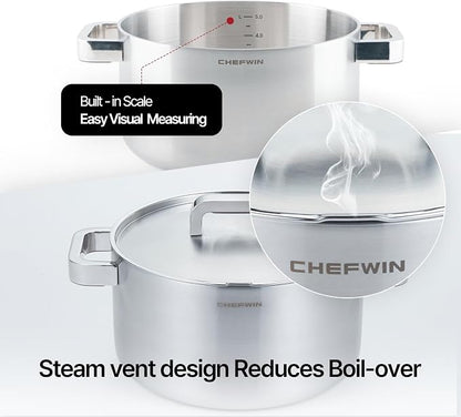 316 Stainless Steel 6 Quart Soup Pot - Image 7