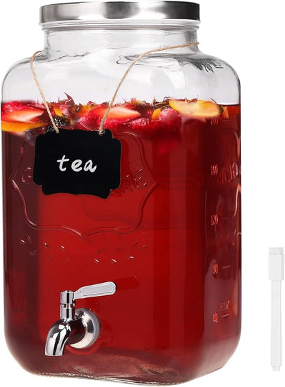 Moretoes 2 Gallon Glass Drinks Dispenser by Moretoes