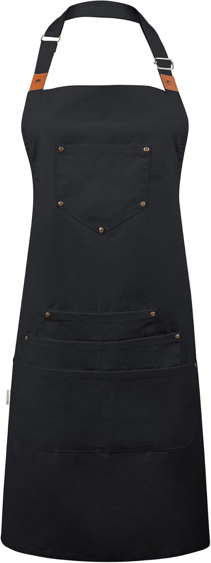 Cotton Canvas Apron for Women & Men – Adjustable Neck Strap & Waist Ties - Image 6