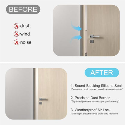Heavy-Duty 36 ft x 2 in Weather Stripping, Extra Thick 2mm Door Draft Stopper - Image 4