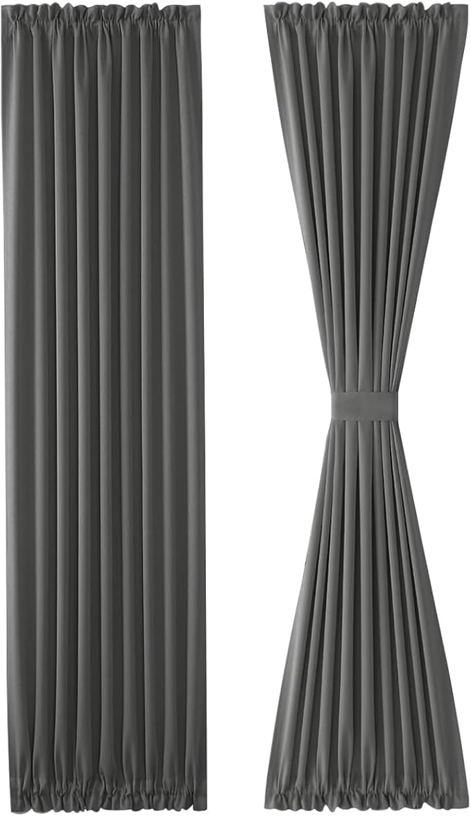 DWCN French Door Curtains – Rod Pocket Thermal Blackout Curtain - Image 8