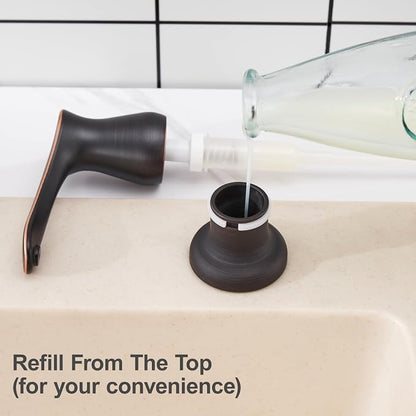 GAGALIFE Kitchen Sink Soap Dispenser Oil Rubbed Bronze, Built in Soap Dispenser - Image 5