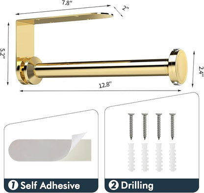 theaoo Paper Towel Holder Under Cabinet, One-Handed Tear Wall Mount Paper Towel - Image 4