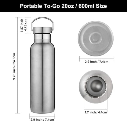 Neihepal 20 oz Insulated Water Bottles Bulk 8 Pack, Stainless Steel Double Wall - Image 5