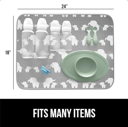 GORILLA GRIP Ultra Water Absorbent Microfiber Dish Drying Mat, Quick Dry Thick - Image 6