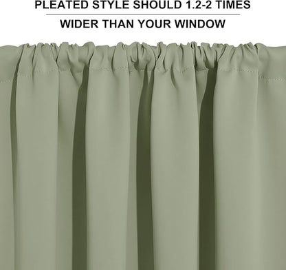 RYB HOME 84 inches Green Curtains - Image 8