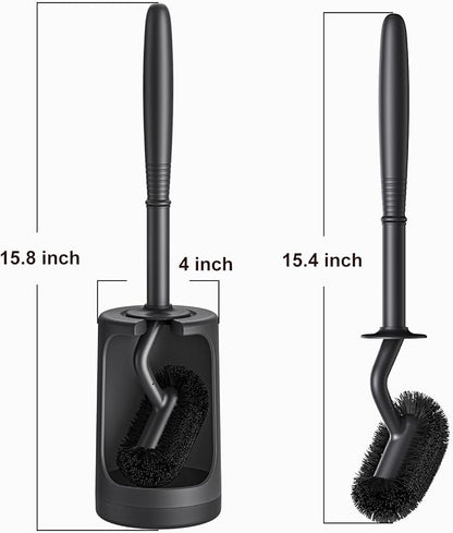 HAMITOR Toilet Bowl Brush Holder Set: Curved Design - Image 7