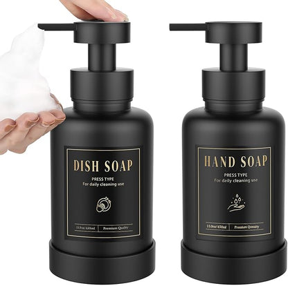 Luxspire Foaming Soap Dispenser, Glass Foam Pump Soap Dispenser, Non-Slip Hand by Luxspire