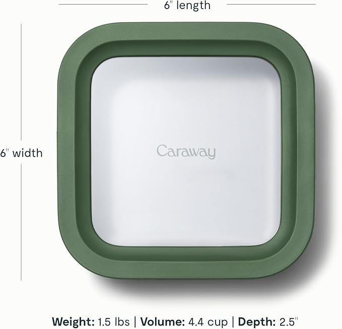 Caraway 6pc Glass Food Storage Set – 4.4 Cup Food Containers - Image 3