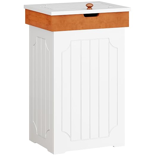 Function Home Trash Can Cabinet, 13 Gallon Kitchen Garbage Can, Wood Recycling by FunctionHome