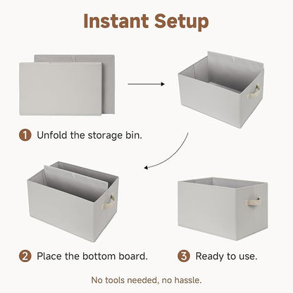 StorageWorks Storage Baskets for Shelves, Fabric Storage Bins, Closet - Image 8