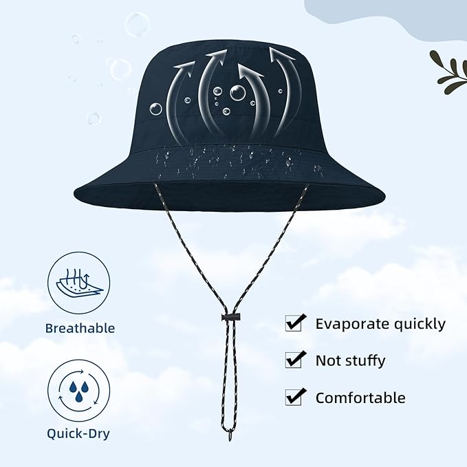 Durio Waterproof Bucket Hats for Woman UPF 50+ Sun Hat UV Protection Packable Rain Hats for Women Lightweight Hiking Hat