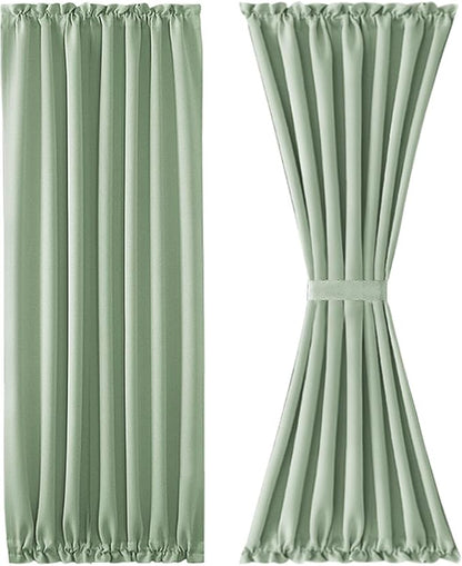 DWCN French Door Curtains – Rod Pocket Thermal Blackout Curtain - Image 7