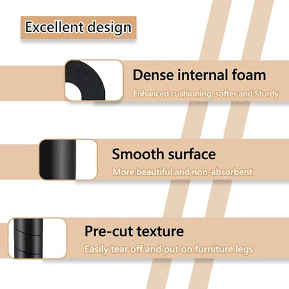 8 Pcs Bed Frame Toe Protectors, Non-Adhesive Bed Frame Leg Covers - Image 4