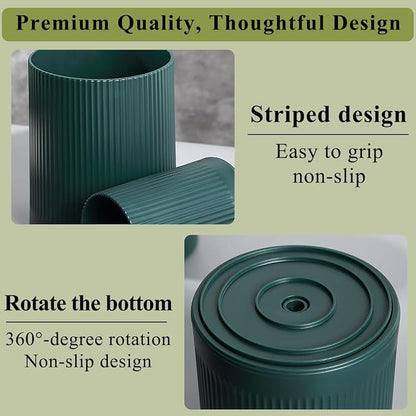 HOMQUEN 360° Rotating Utensil Holder, 6.3''+4.7'' Plastic Kitchen Utensil Holder - Image 8