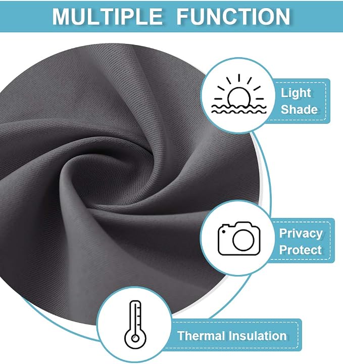 RYB HOME Blackout Curtains 63 inches Long - Image 6
