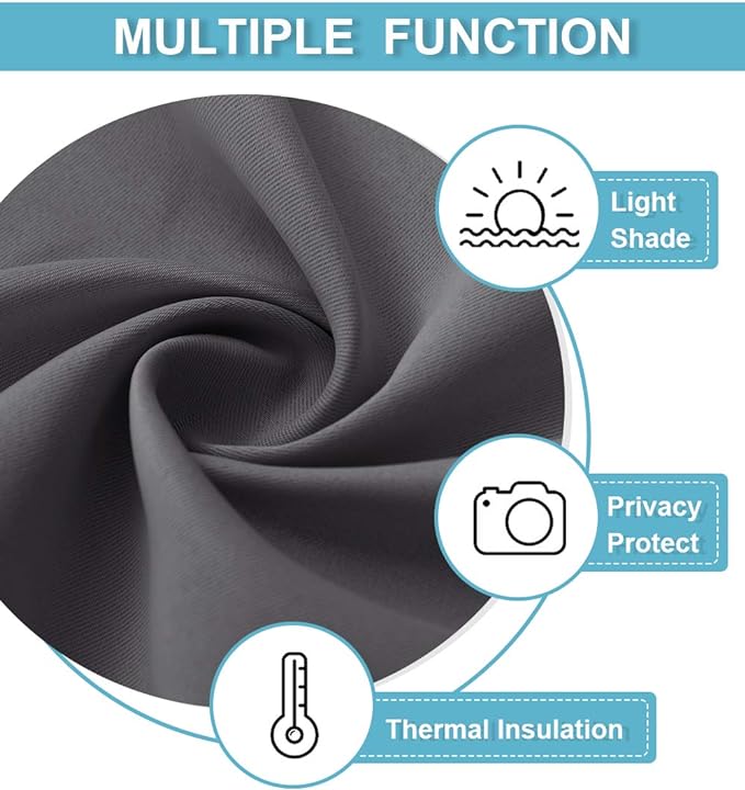 RYB HOME Blackout Curtains for Bathroom - Image 6